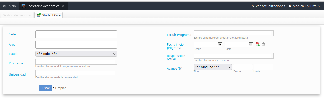 Herramienta student care