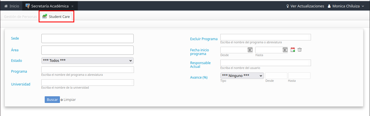 Herramienta student care