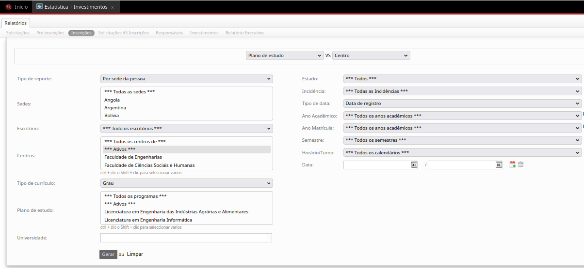 Pestaña Inscripciones